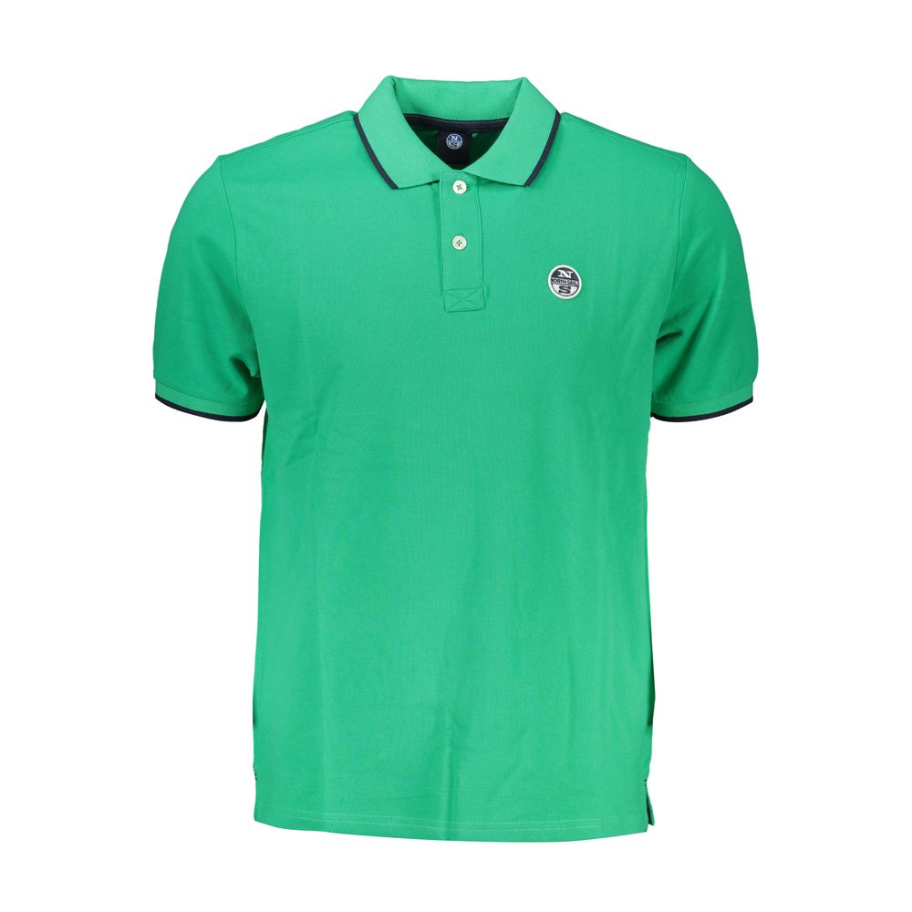 North Sails Green Cotton Polo Shirt Mens T-Shirt