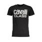 Cavalli Class Black Cotton T-Shirt Mens T-Shirt