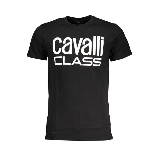 Cavalli Class Black Cotton T-Shirt Mens T-Shirt