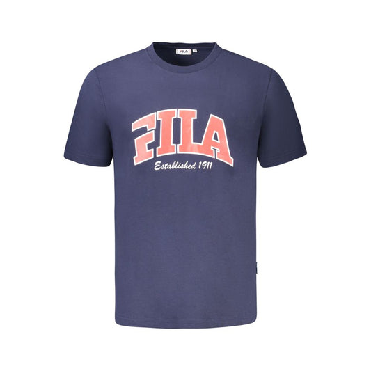 Fila Blue Cotton Men T-Shirt Mens T-Shirt