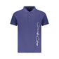 Cavalli Class Blue Cotton Polo Shirt