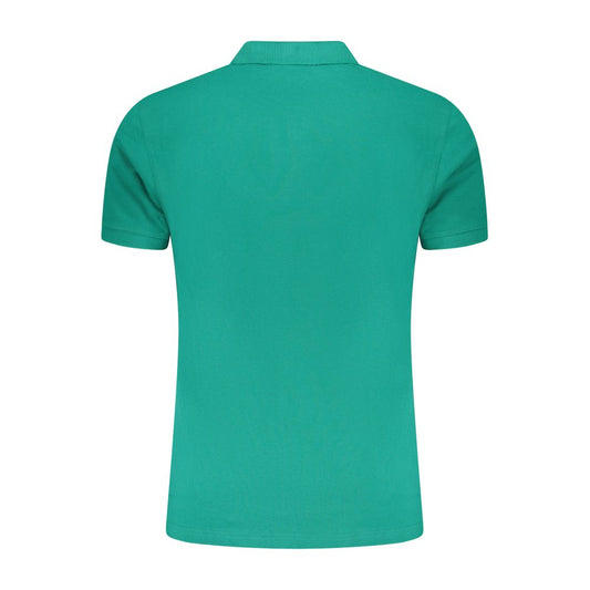 Cavalli Class Green Cotton Polo Shirt
