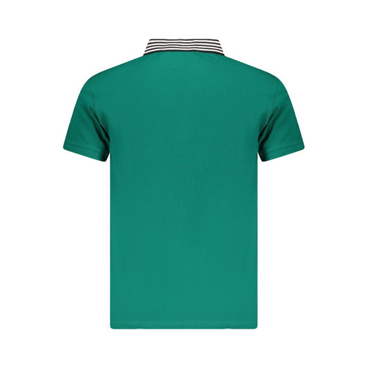 Cavalli Class Green Cotton Polo Shirt