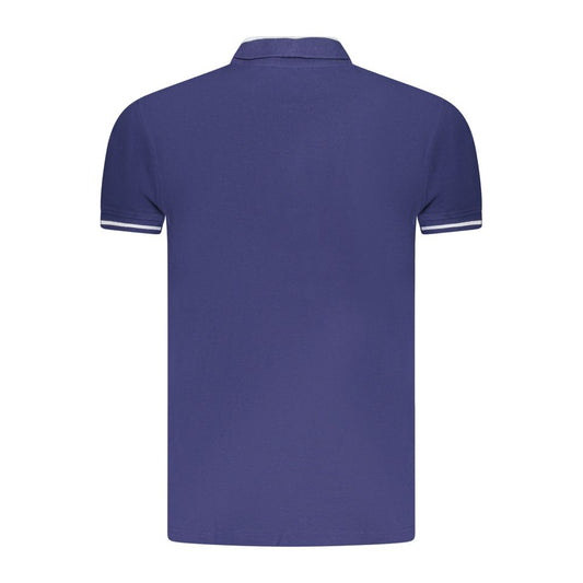 Cavalli Class Blue Cotton Polo Shirt