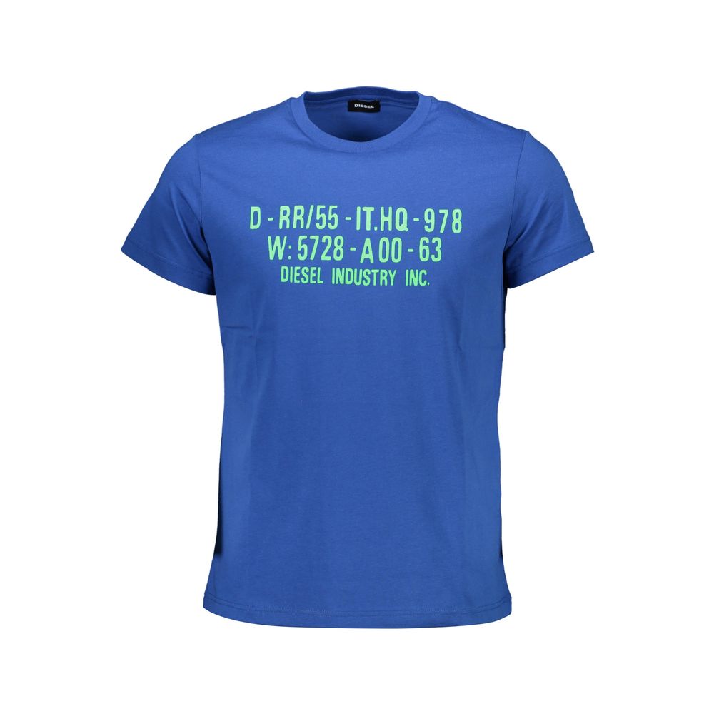 Diesel Blue Cotton Men T-Shirt Mens T-Shirt