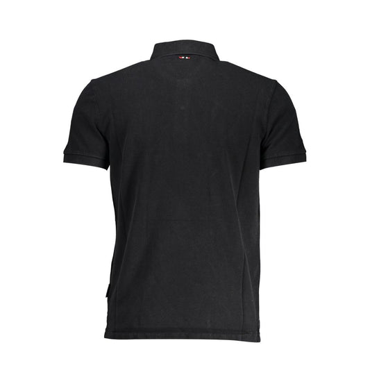 Napapijri Black Cotton Polo Shirt