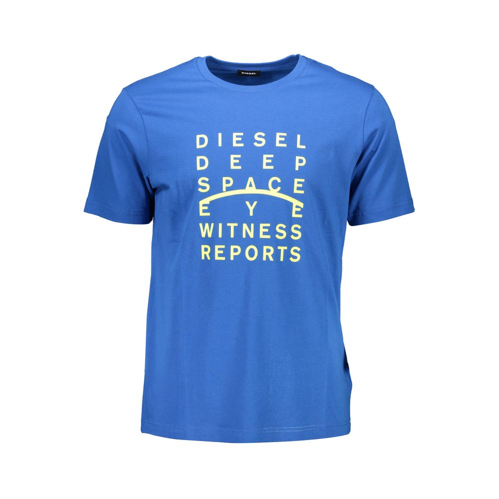 Diesel Blue Cotton Men T-Shirt Mens T-Shirt