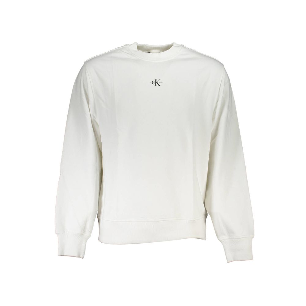 Calvin Klein White Cotton Men Sweater Mens Sweater