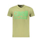 Cavalli Class Green Cotton Men T-Shirt Mens T-Shirt