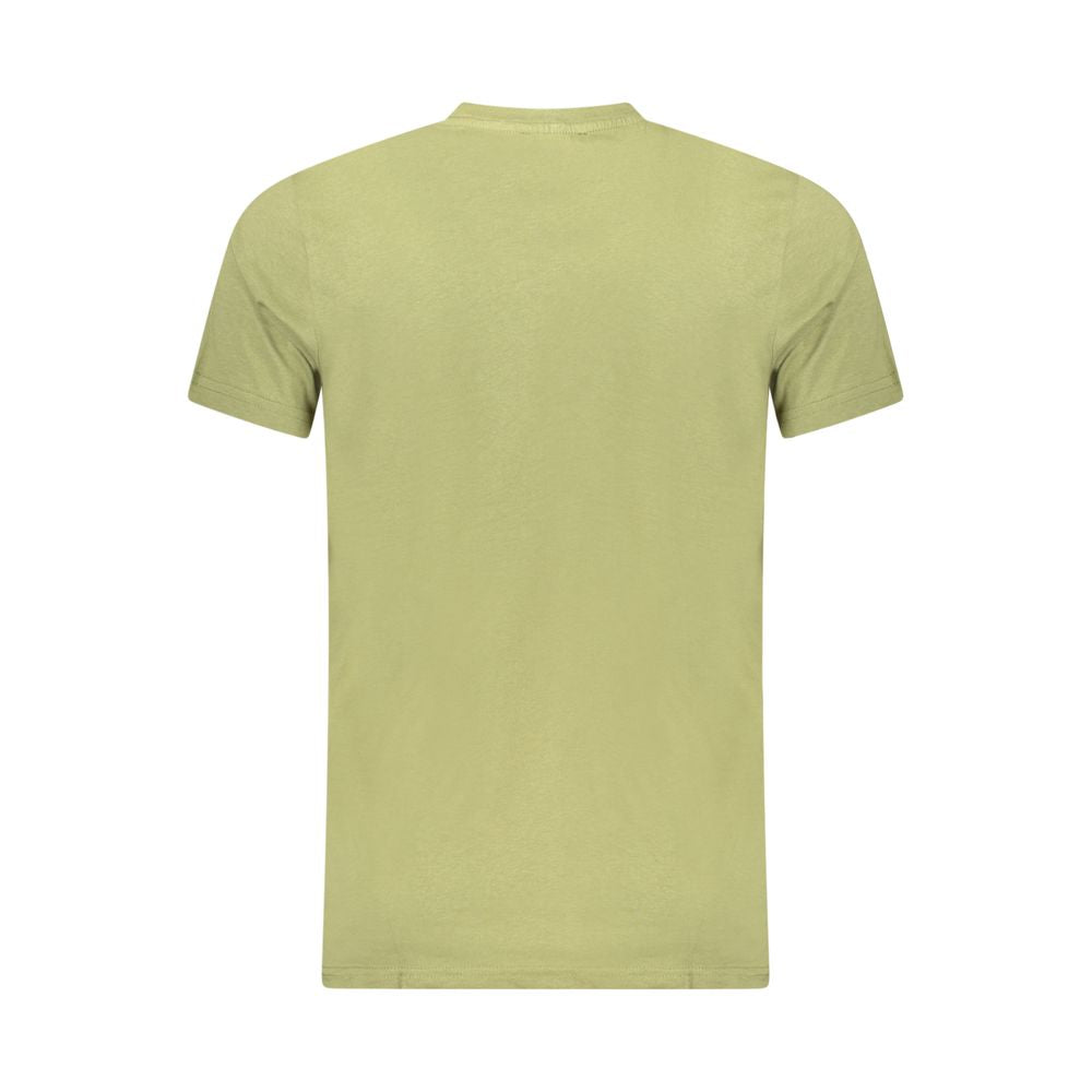Cavalli Class Green Cotton Men T-Shirt Mens T-Shirt