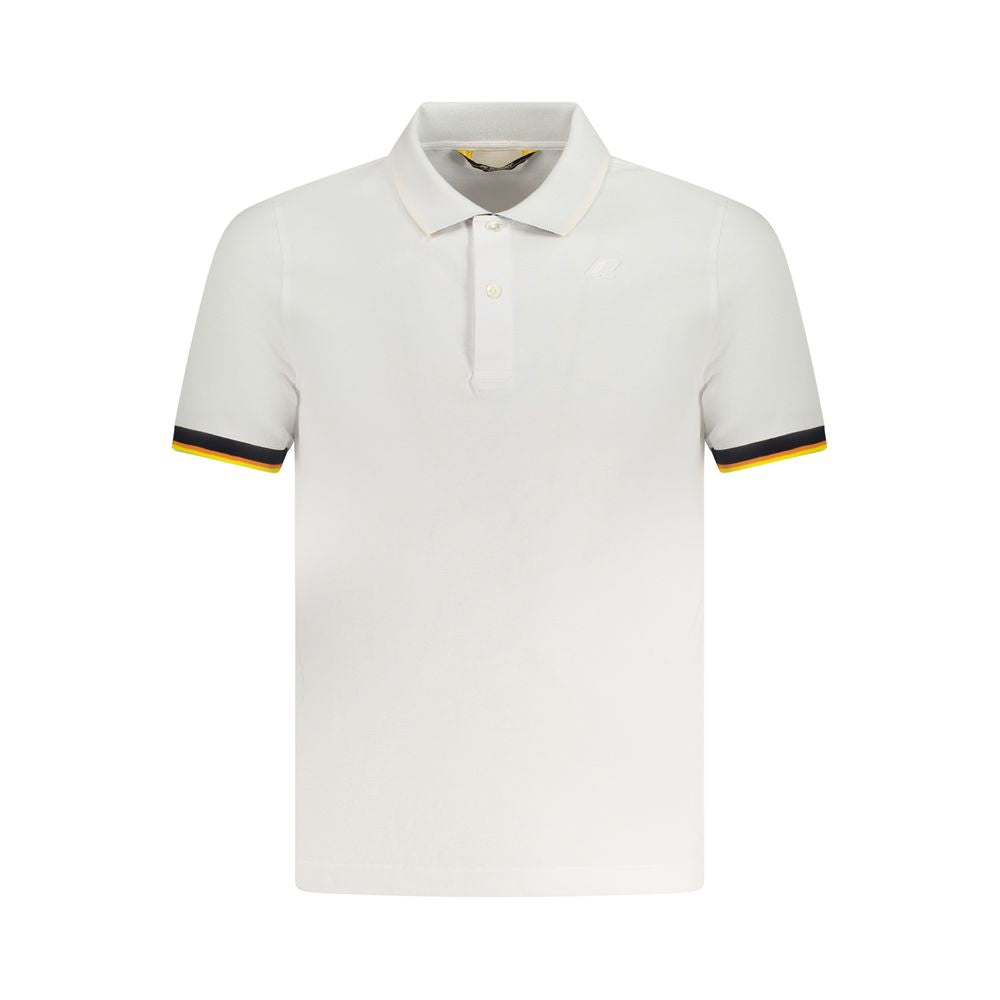 K-WAY White Cotton Polo Shirt Mens T-Shirt