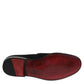 Dolce & Gabbana Black Suede Slip On Loafers Formal Shoes