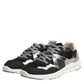 Dolce & Gabbana Multicolor Leather Suede Low Top Sneaker Shoes