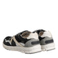 Dolce & Gabbana Multicolor Leather Suede Low Top Sneaker Shoes