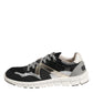 Dolce & Gabbana Multicolor Leather Suede Low Top Sneaker Shoes