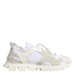 Dolce & Gabbana White Mesh Sorrento Trekking Sneakers Shoes