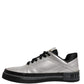 HIDE & JACK Metallic Silver Low Top Lace Up Sneakers Shoes
