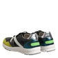 Dolce & Gabbana Multicolor Lace Up Low Top Men Sneakers Shoes