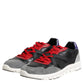 Dolce & Gabbana Multicolor Lace Up Low Top Men Sneakers Shoes