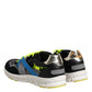 Dolce & Gabbana Multicolor Lace Up Low Top Men Sneakers Shoes