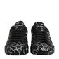 Dolce & Gabbana Black White Stars Low Top Men Sneakers Shoes