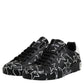 Dolce & Gabbana Black White Stars Low Top Men Sneakers Shoes