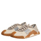 Dolce & Gabbana Multicolor Lace Up Low Top NS1 Sneakers Shoes