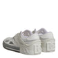 Dolce & Gabbana White Low Top DG Embossed Men Sneakers Shoes