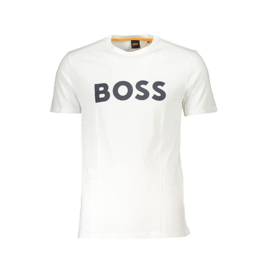 Hugo Boss White Cotton T-Shirt Mens T-Shirt