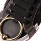 Dolce & Gabbana Black Leather Low Top Sneakers Portofino Shoes