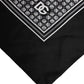 Dolce & Gabbana Black White Patterned Square Foulard Scarf