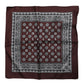 Dolce & Gabbana Bordeaux Bandana Silk Square Handkerchief Scarf