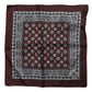 Dolce & Gabbana Bordeaux Bandana Silk Square Handkerchief Scarf
