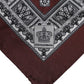 Dolce & Gabbana Bordeaux Bandana Silk Square Handkerchief Scarf