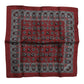 Dolce & Gabbana Maroon Monkey Print Silk Square Foulard Scarf