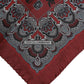 Dolce & Gabbana Maroon Monkey Print Silk Square Foulard Scarf