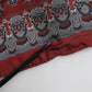 Dolce & Gabbana Maroon Monkey Print Silk Square Foulard Scarf