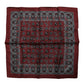 Dolce & Gabbana Maroon Monkey Print Silk Square Foulard Scarf