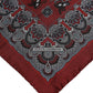 Dolce & Gabbana Maroon Monkey Print Silk Square Foulard Scarf