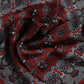 Dolce & Gabbana Maroon Monkey Print Silk Square Foulard Scarf