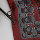 Dolce & Gabbana Maroon Monkey Print Silk Square Foulard Scarf