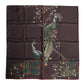 Dolce & Gabbana Brown Peacock Print Square Men Foulard Scarf