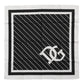 Dolce & Gabbana Black White DG Logo Square Men Foulard Scarf