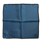 Dolce & Gabbana Blue DG Crown Silk Square Men Foulard Scarf