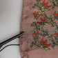 Dolce & Gabbana Brown Chili Print Silk Square Foulard Scarf
