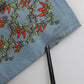 Dolce & Gabbana Gray Chilis Silk Square Men Foulard Scarf