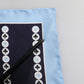 Dolce & Gabbana Blue Printed Silk Square Men Foulard Scarf