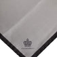 Dolce & Gabbana Gray DG Crown Silk Square Men Foulard Scarf
