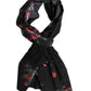Dolce & Gabbana Black Floral Print Neck Warmer Wrap Scarf