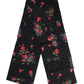 Dolce & Gabbana Black Floral Print Neck Warmer Wrap Scarf